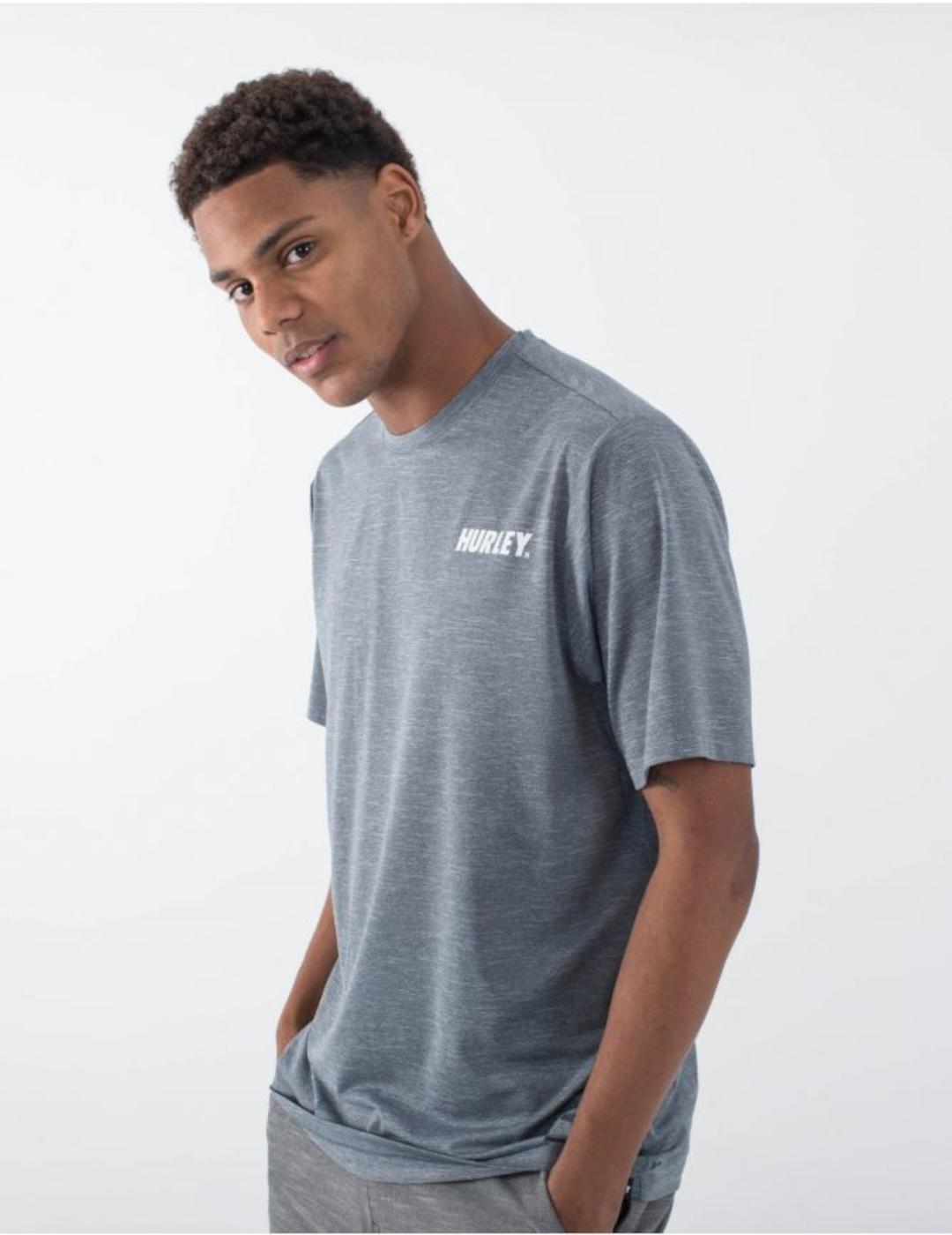 HURLEY CAMISETA H20 DRI GRIS JASPEADO