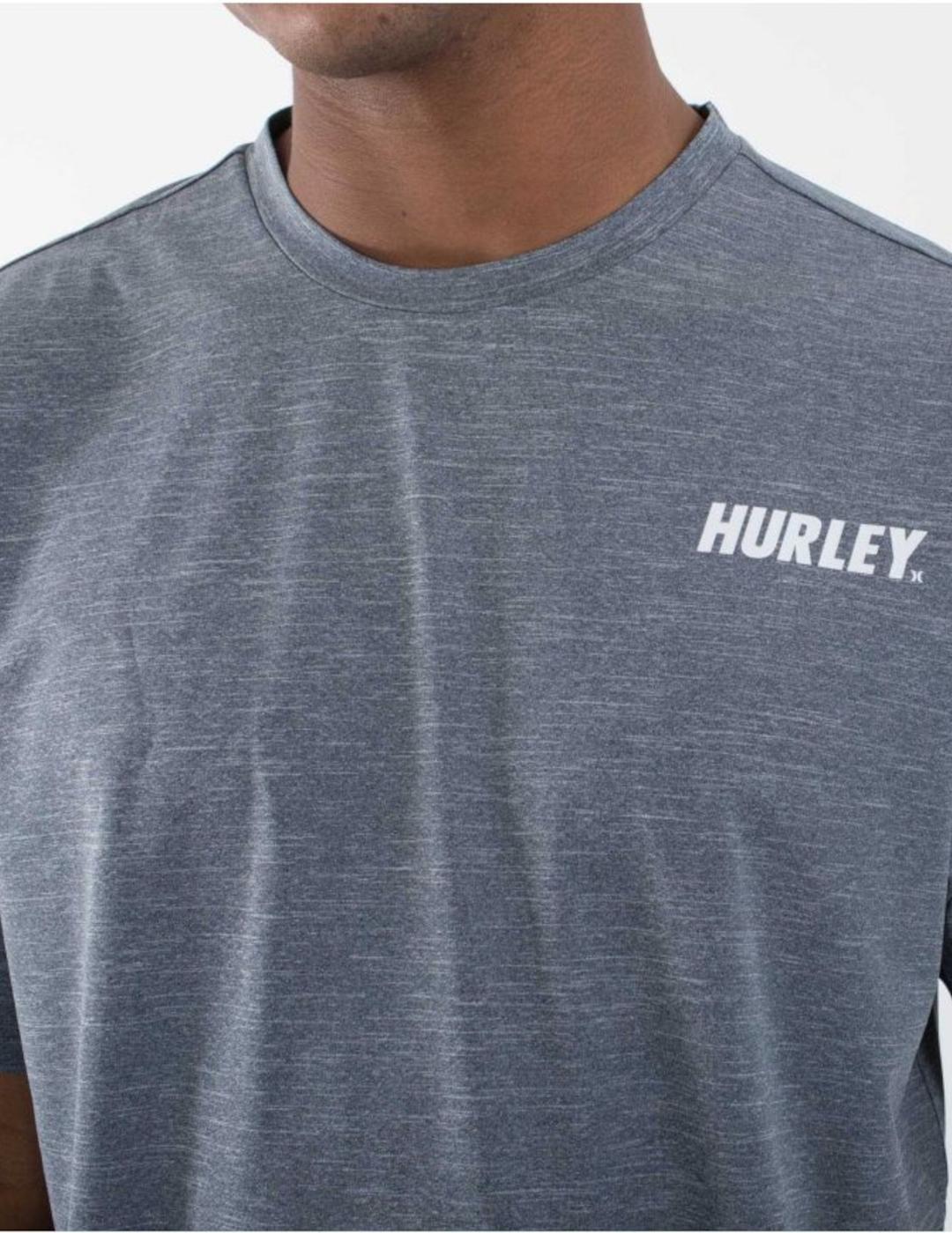 HURLEY CAMISETA H20 DRI GRIS JASPEADO
