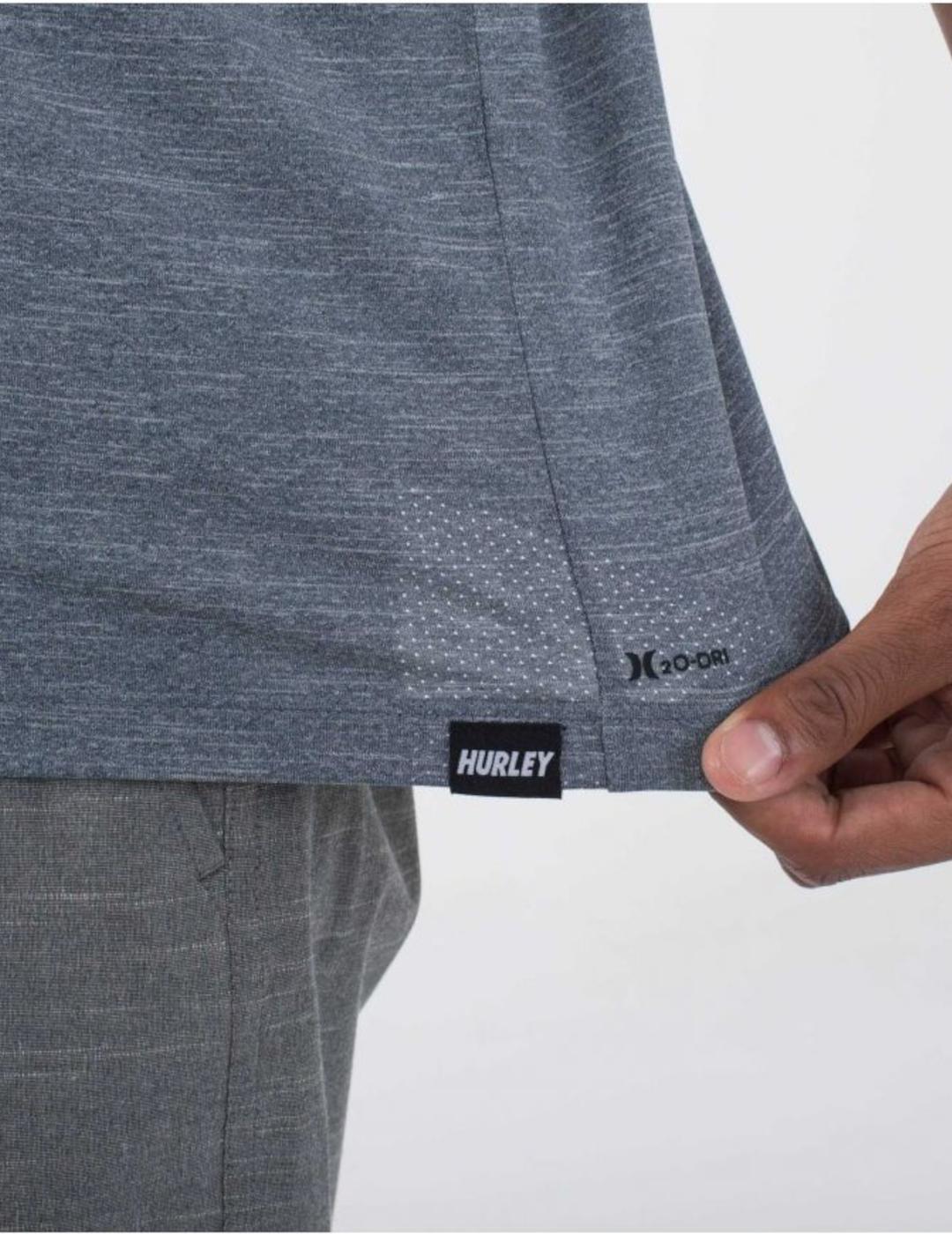 HURLEY CAMISETA H20 DRI GRIS JASPEADO