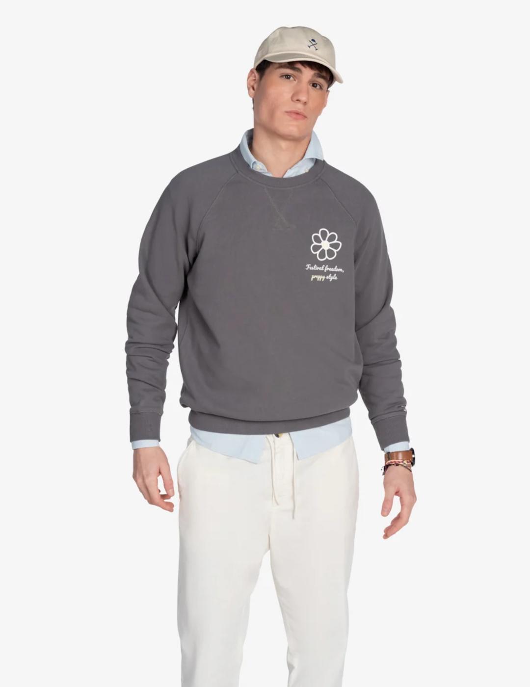 HARPER SUDADERA FREEDOM GRIS ANTRACITA