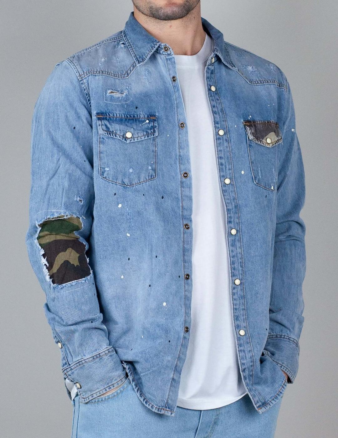 GIANNI LUPO CAMISA VAQUERA AZUL