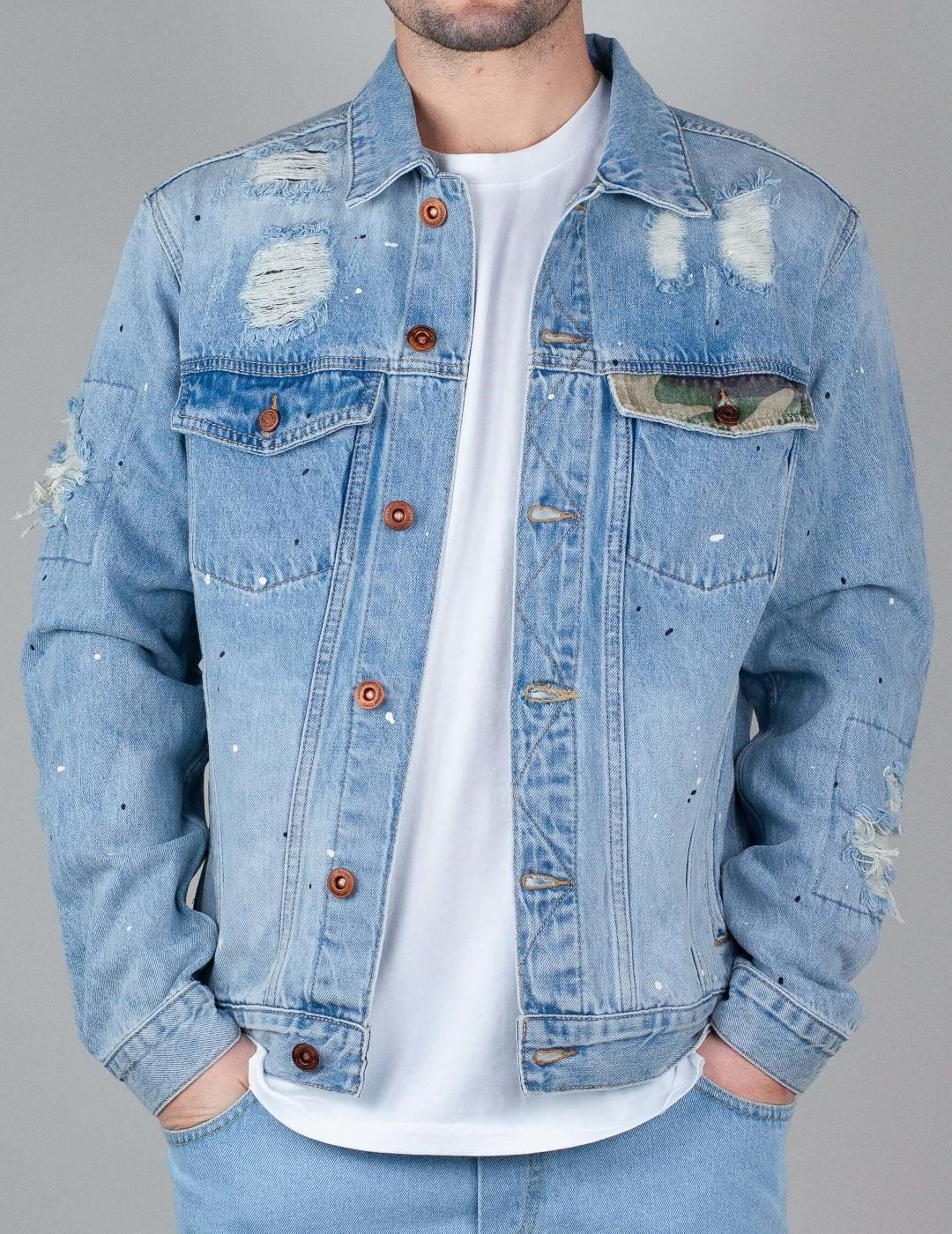 GIANNI LUPO CAZADORA VAQUERA AZUL