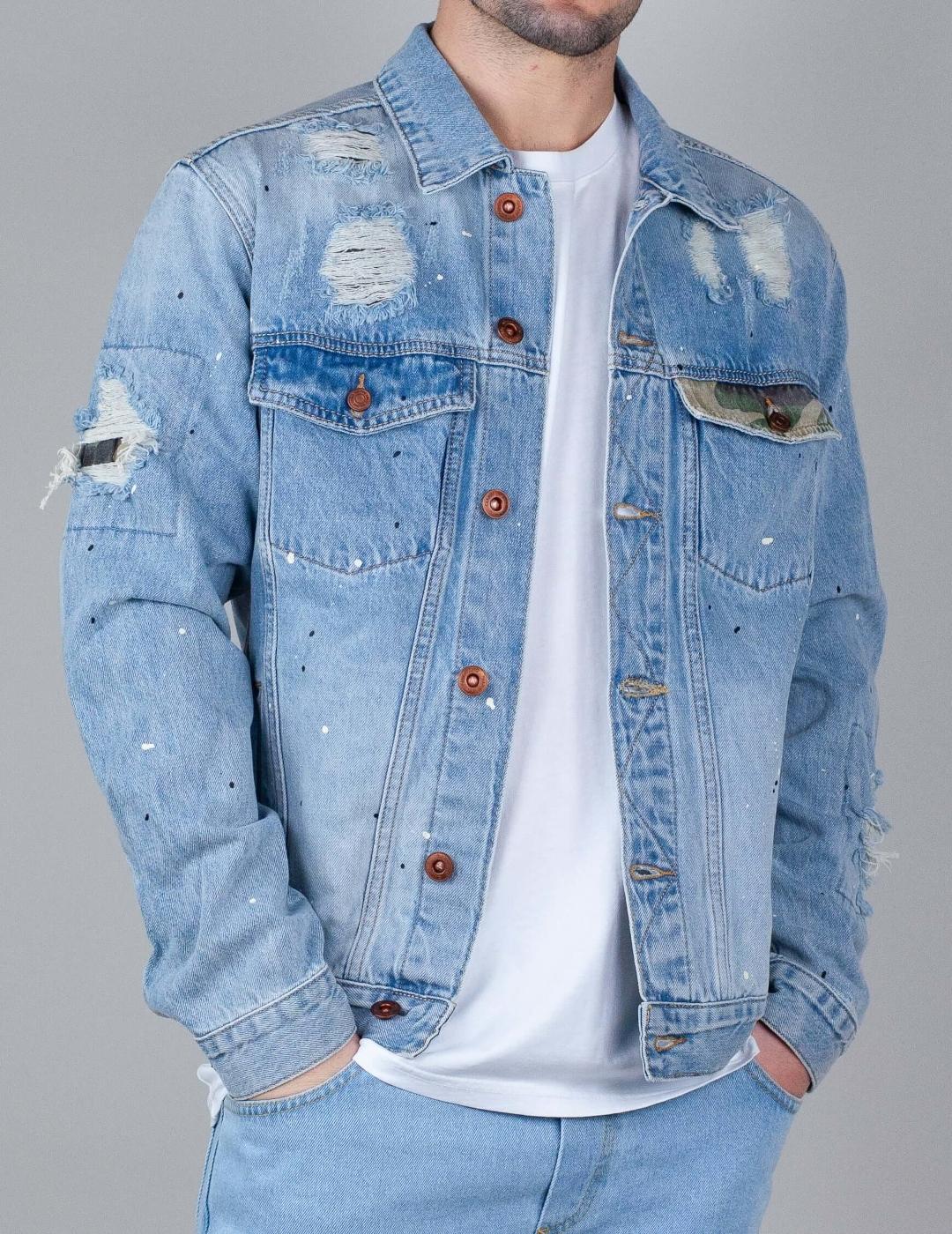 GIANNI LUPO CAZADORA VAQUERA AZUL