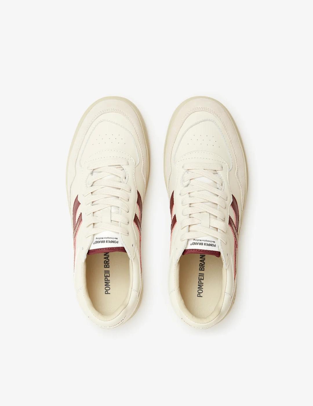 POMPEII ELAN PIPPA ECRU BURGUNDY