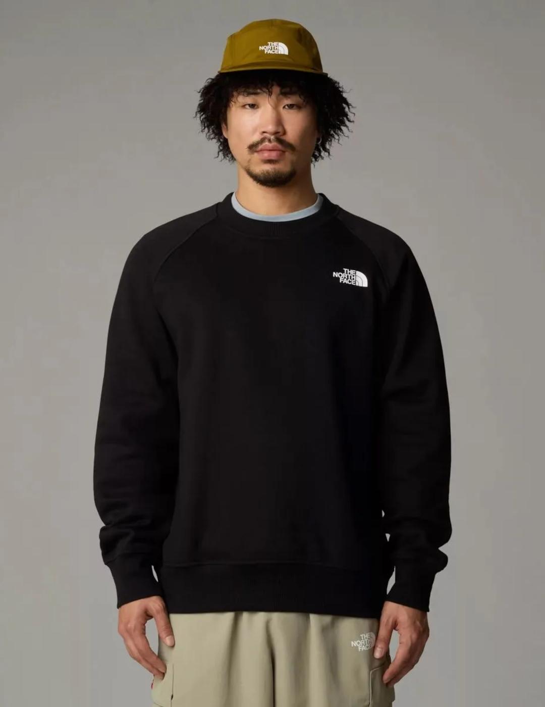 NORTH FACE SUDADERA NEGRA RANGLAN BOX NSE