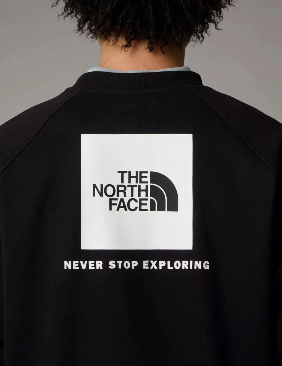 NORTH FACE SUDADERA NEGRA RANGLAN BOX NSE