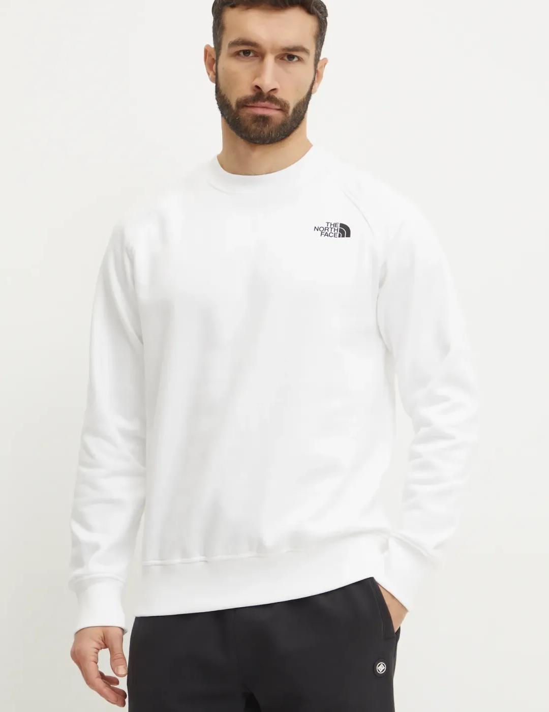 NORTH FACE SUDADERA BLANCA RANGLAN BOX NSE