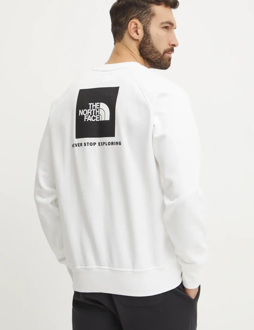 NORTH FACE SUDADERA BLANCA RANGLAN BOX NSE
