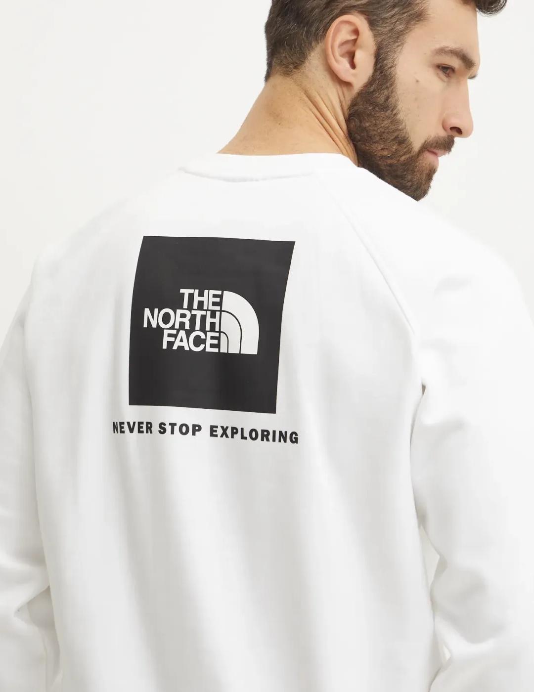 NORTH FACE SUDADERA BLANCA RANGLAN BOX NSE