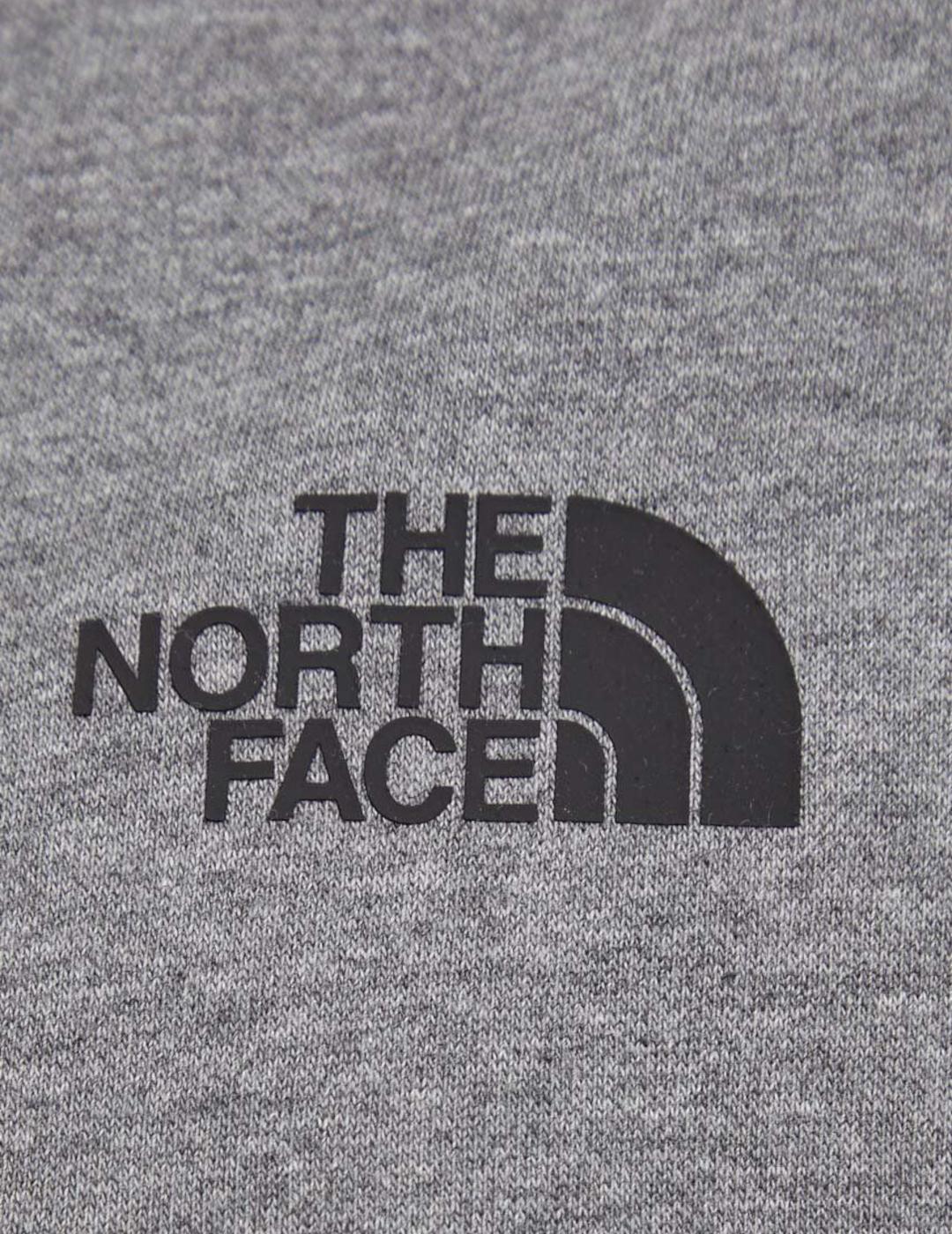 NORTH FACE HOODIE ZIP GRIS