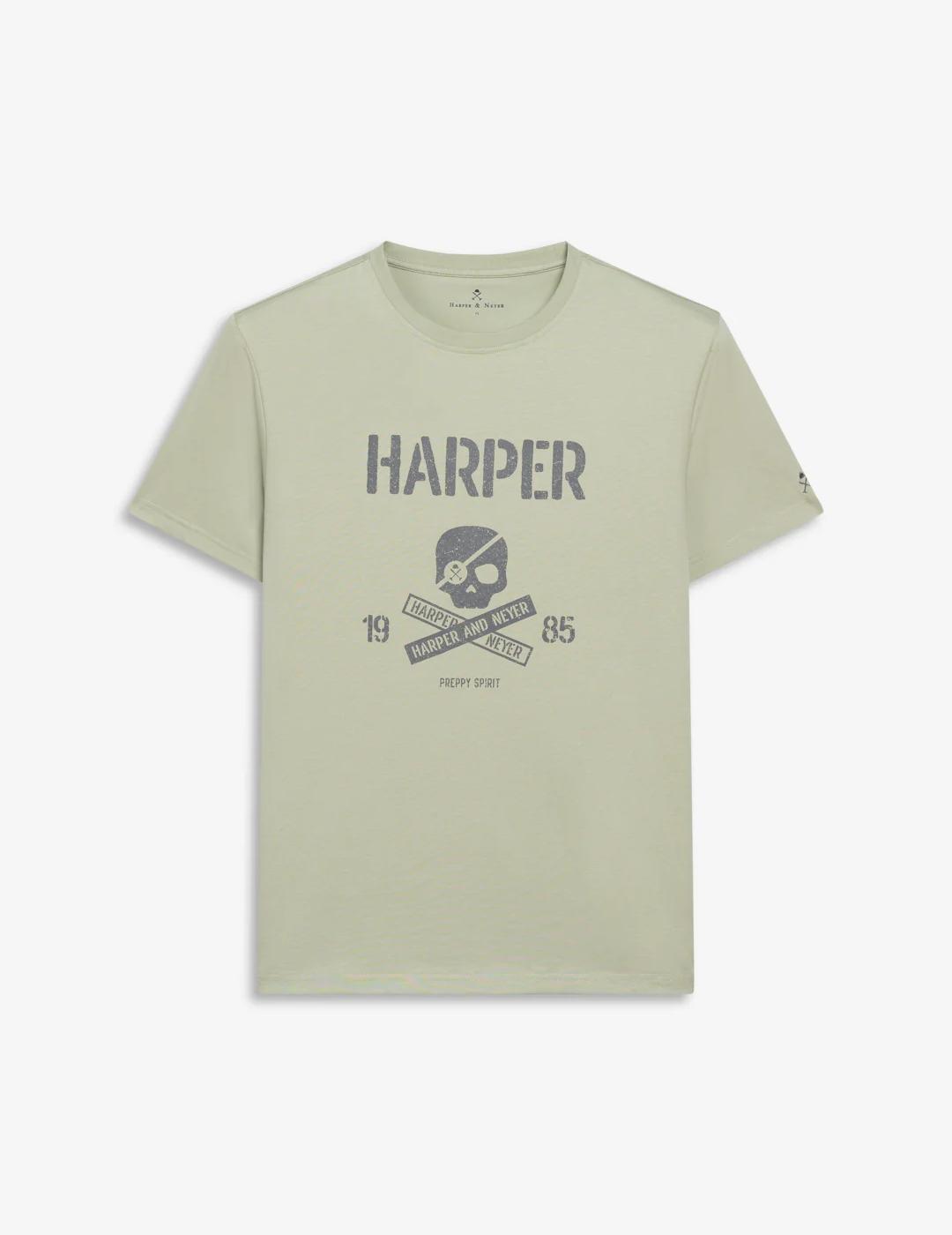 HARPER CAMISETA SKULL MILITARY LIGHT