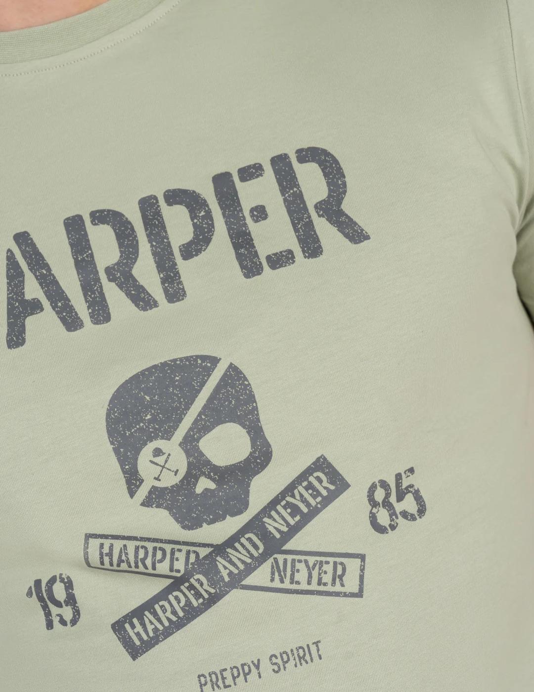 HARPER CAMISETA SKULL MILITARY LIGHT