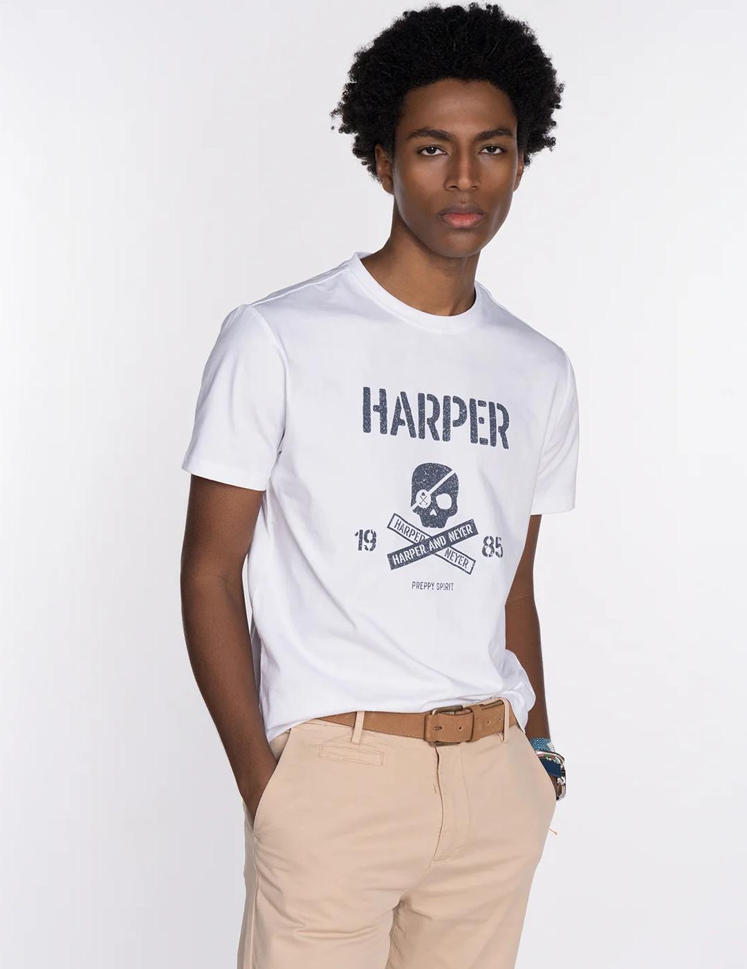 HARPER CAMISETA SKULL WHITE