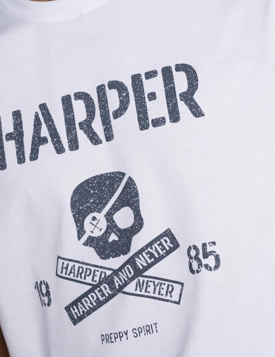 HARPER CAMISETA SKULL WHITE