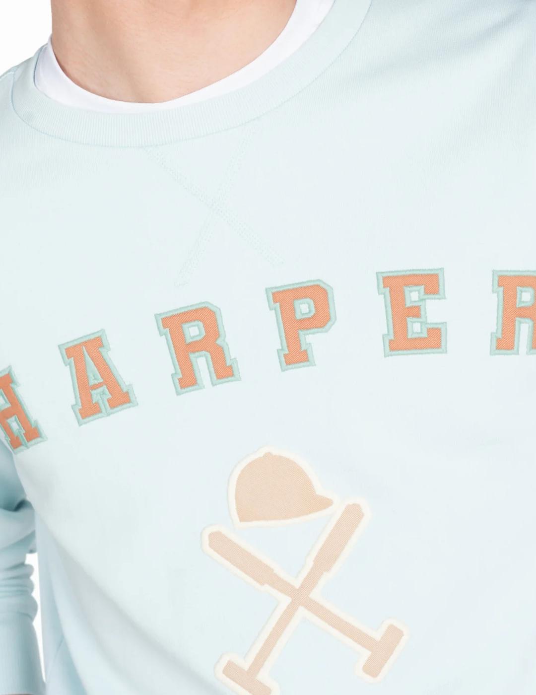 HARPER SUDADERA RETRO TURQUESA LIGHT