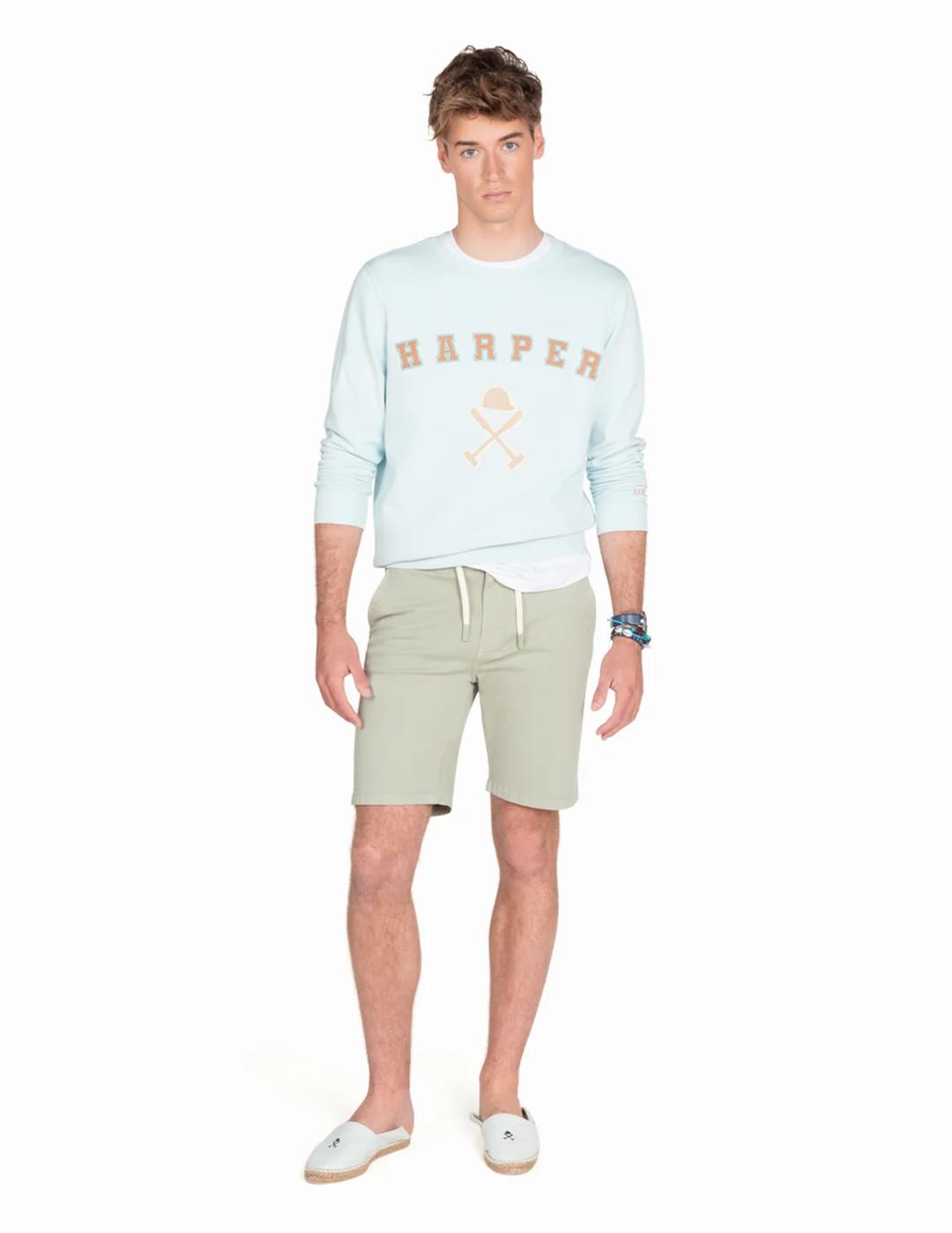 HARPER SUDADERA RETRO TURQUESA LIGHT