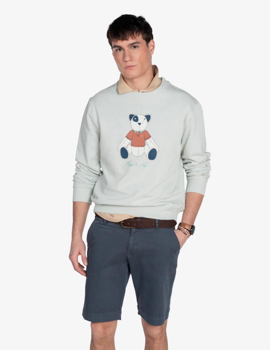 HARPER SUDADERA TEDDY TURQUESA LIGHT