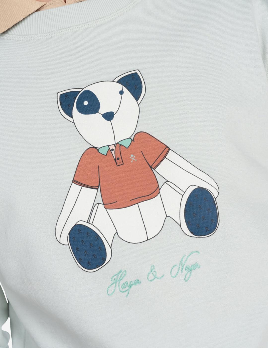 HARPER SUDADERA TEDDY TURQUESA LIGHT