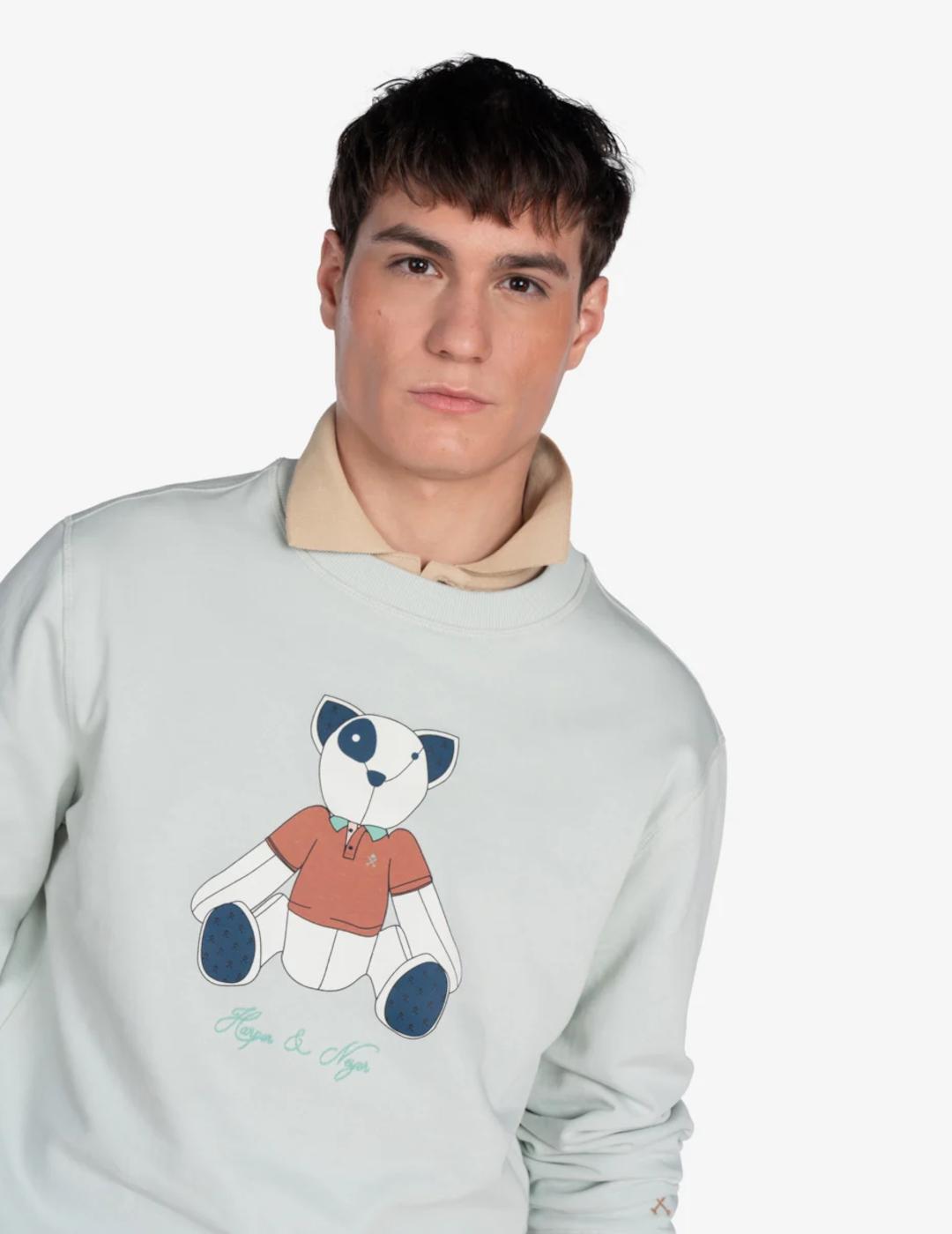 HARPER SUDADERA TEDDY TURQUESA LIGHT