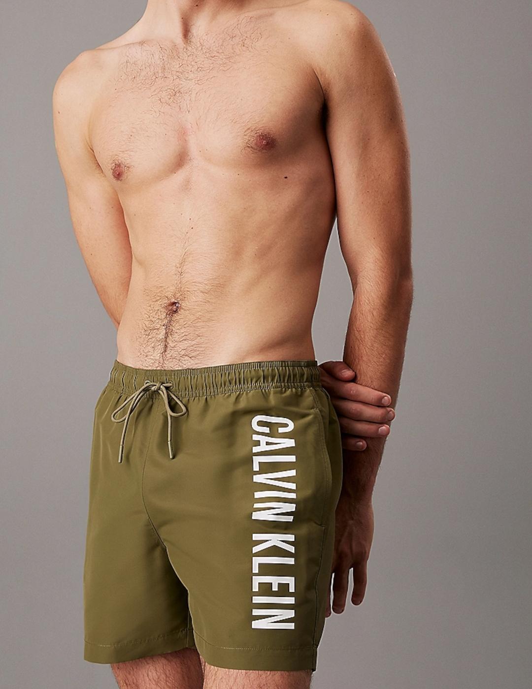 CALVIN BAÑADOR OLIVA MEDIUM DRAWSTRING