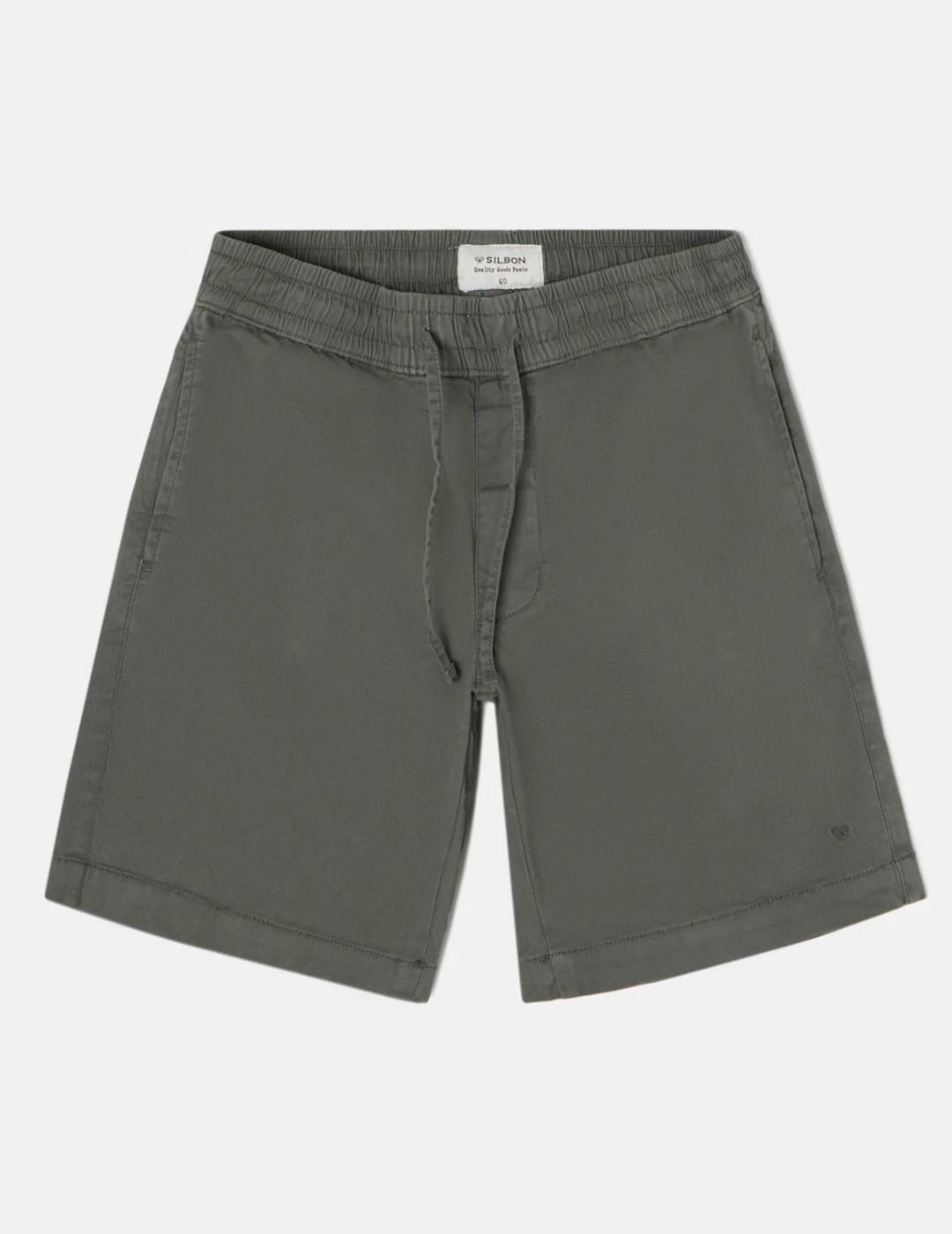 SILBON BERMUDA JOGGER VERDE OSCURO