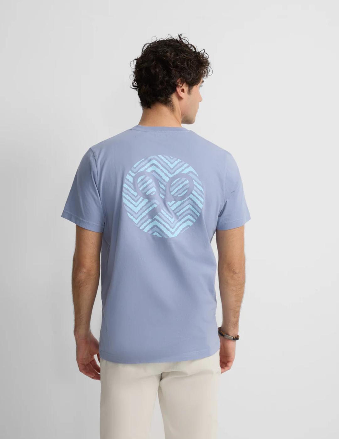 SILBON CAMISETA AZUL ETNICA TRASERA RAQUETA