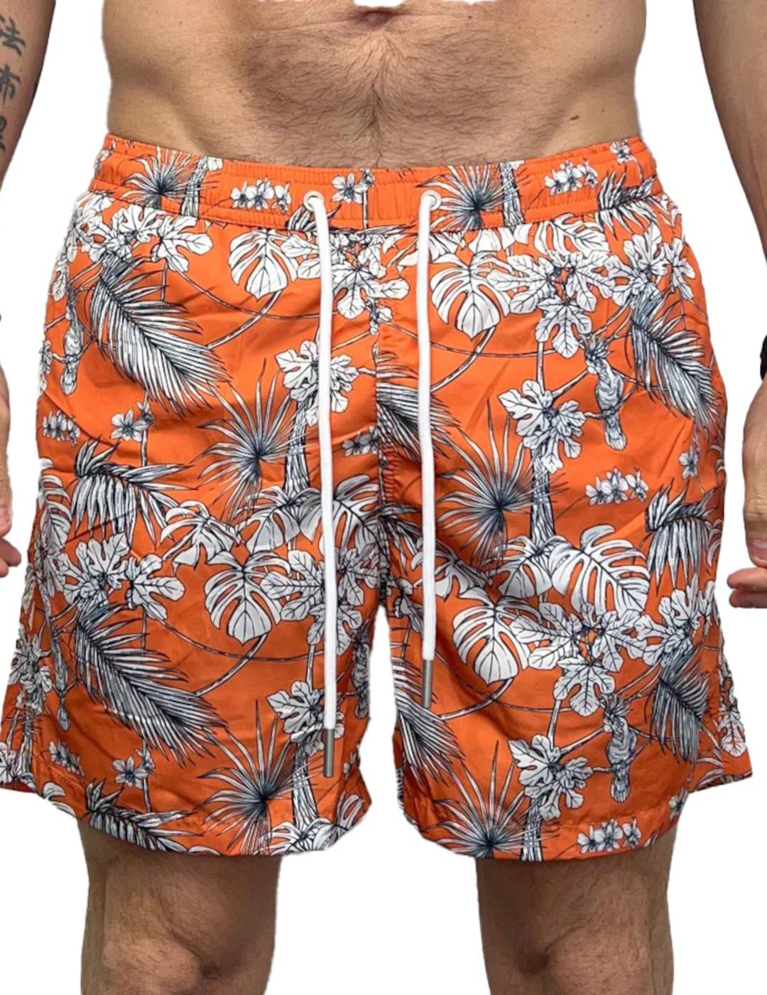 GIANNI BAÑADOR NARANJA HOJAS