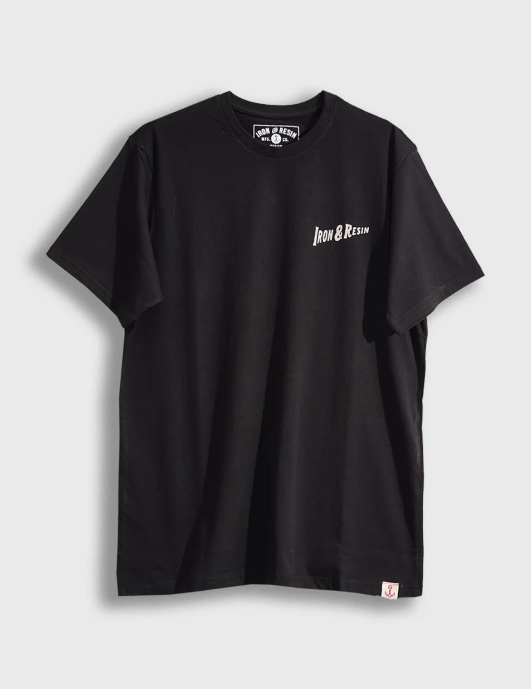 IRON RESIN CAMISETA NEGRA VINTAGE SIGN