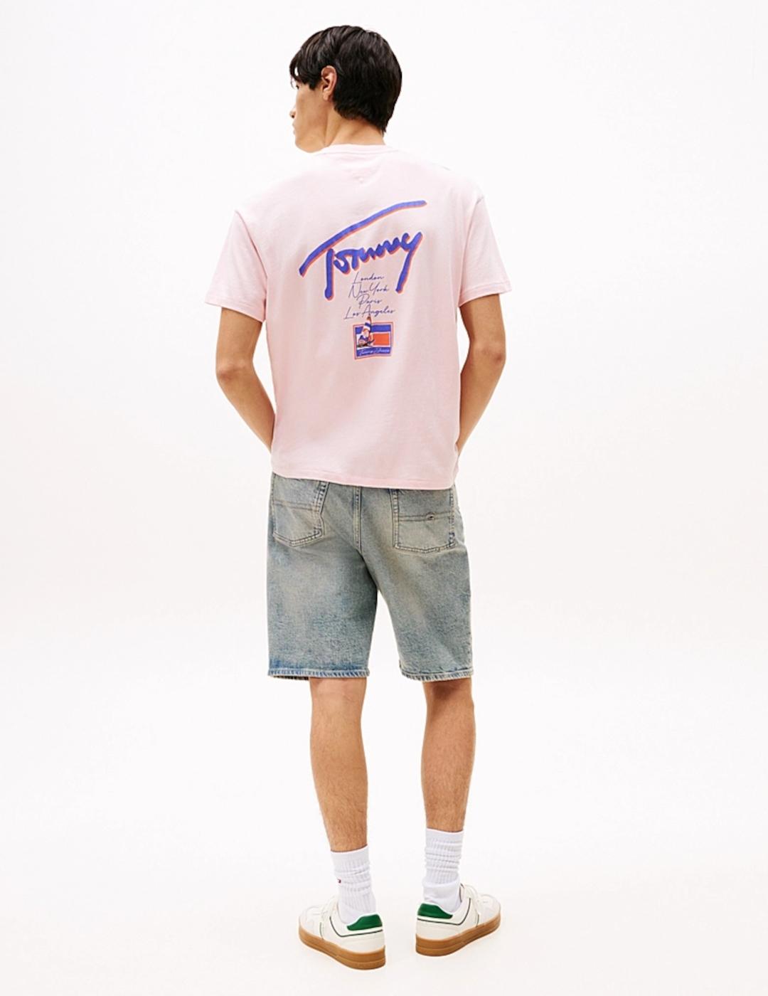 TOMMY CAMISETA FADDE GRAPHIC ROSA