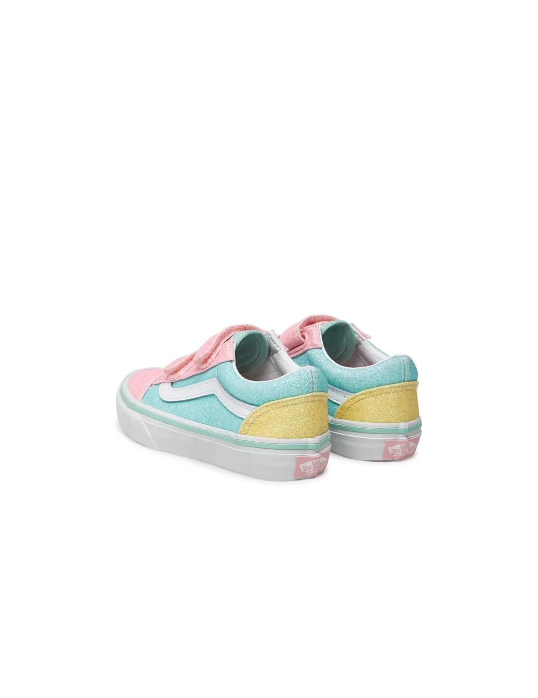 VANS ZAPATILLA NIÑO GLITTER MULTICOLOR