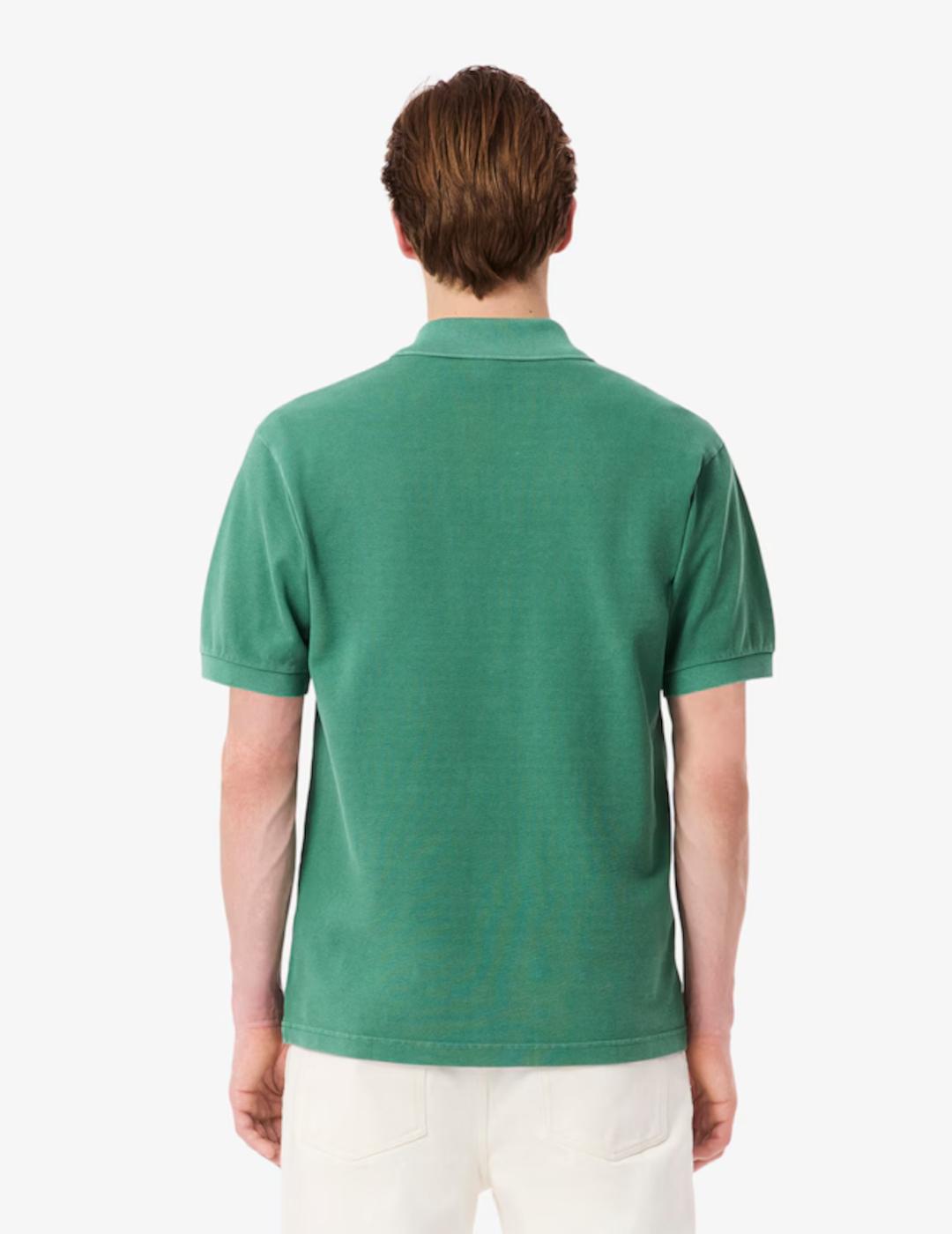 LACOSTE POLO VERDE WASHED