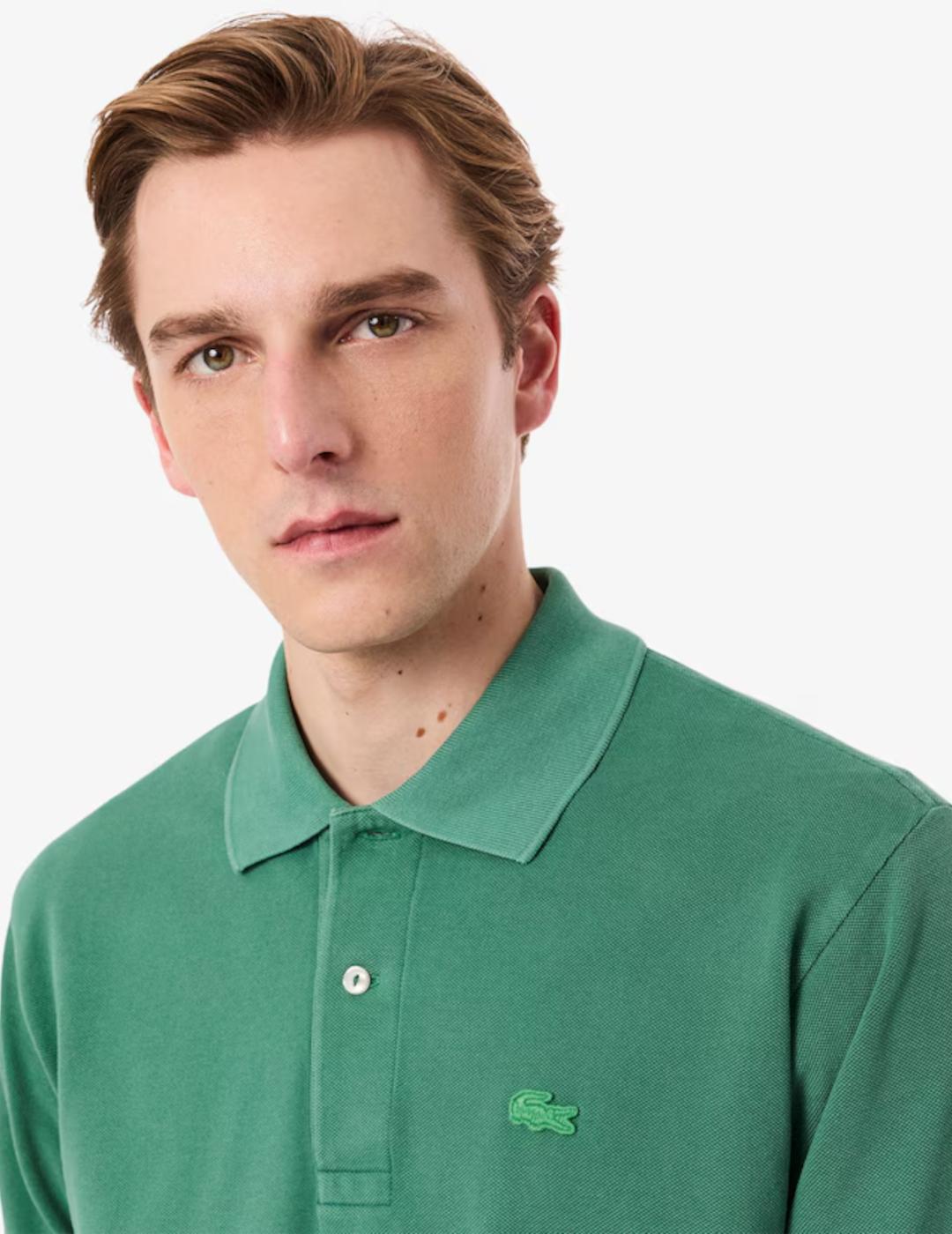 LACOSTE POLO VERDE WASHED