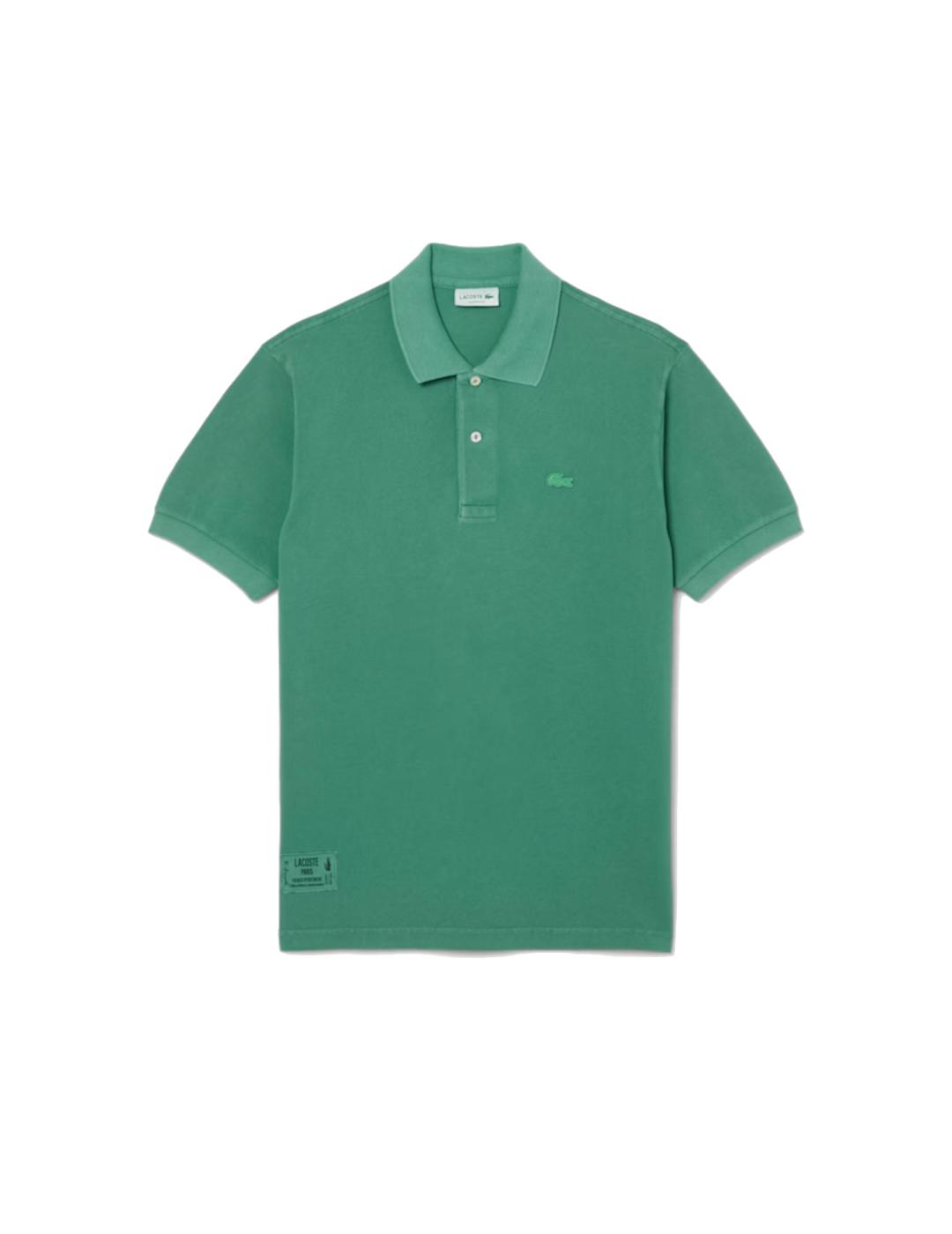 LACOSTE POLO VERDE WASHED