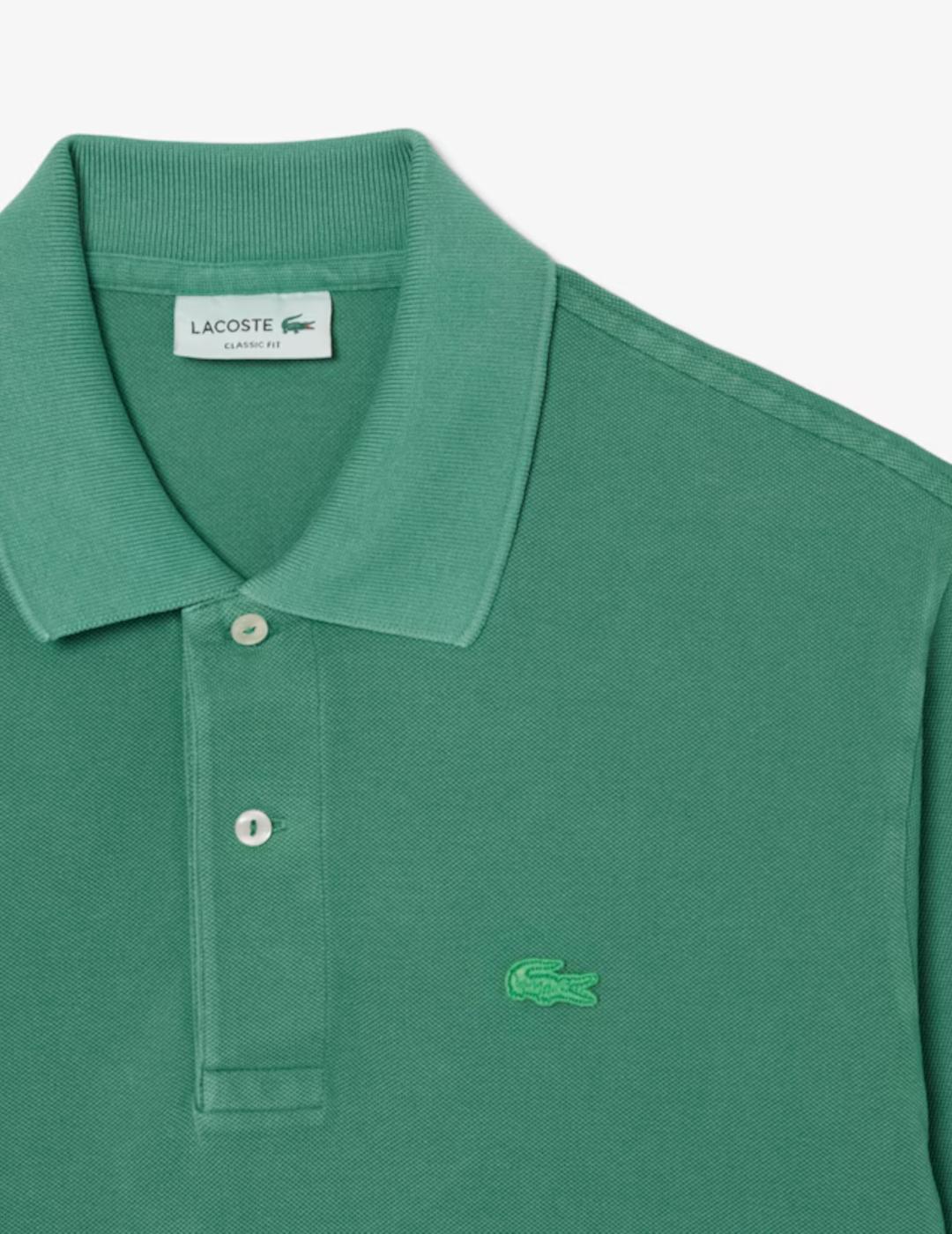 LACOSTE POLO VERDE WASHED