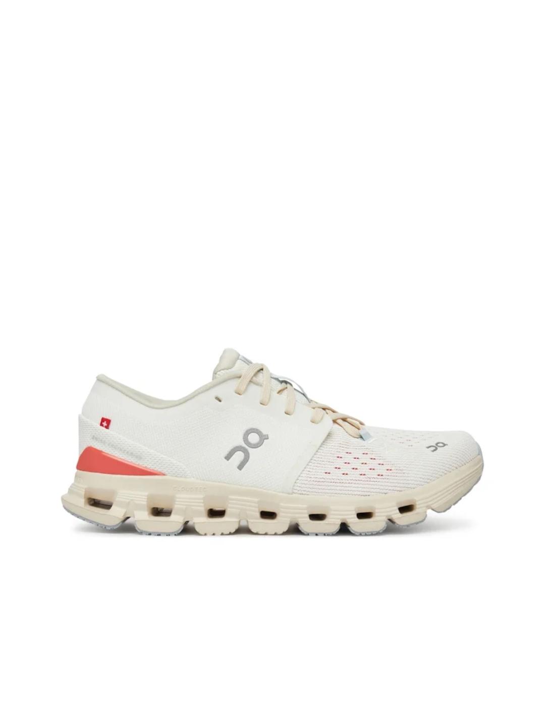 ON CLOUD X 4 IVORY SALMON WOMEN