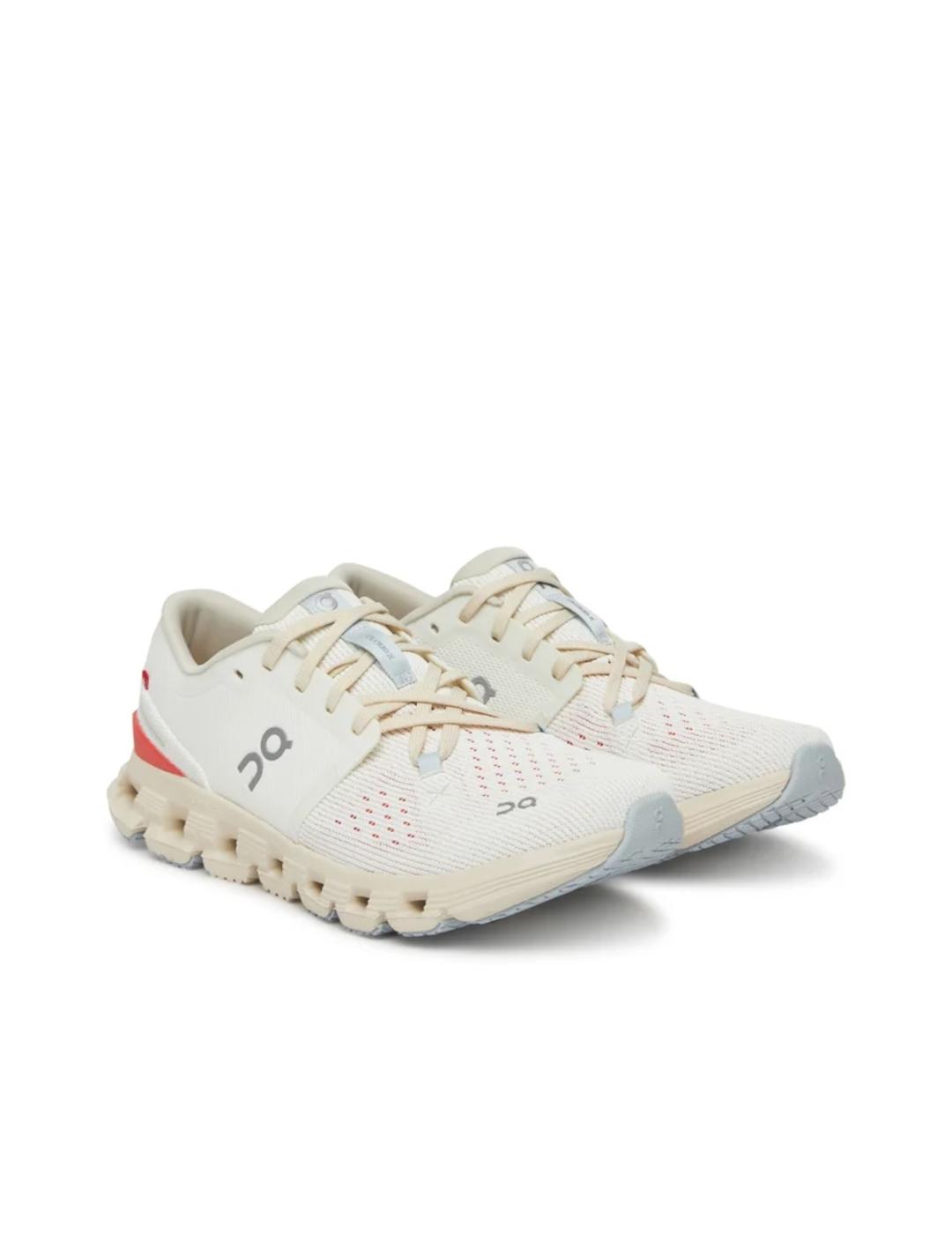 ON CLOUD X 4 IVORY SALMON WOMEN