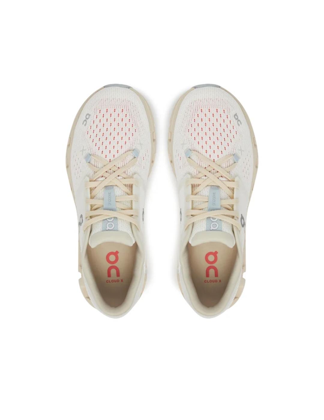 ON CLOUD X 4 IVORY SALMON WOMEN