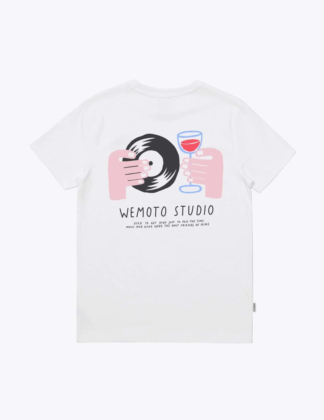 WEMOTO CAMISETA BLANCA MUSIC&WINE