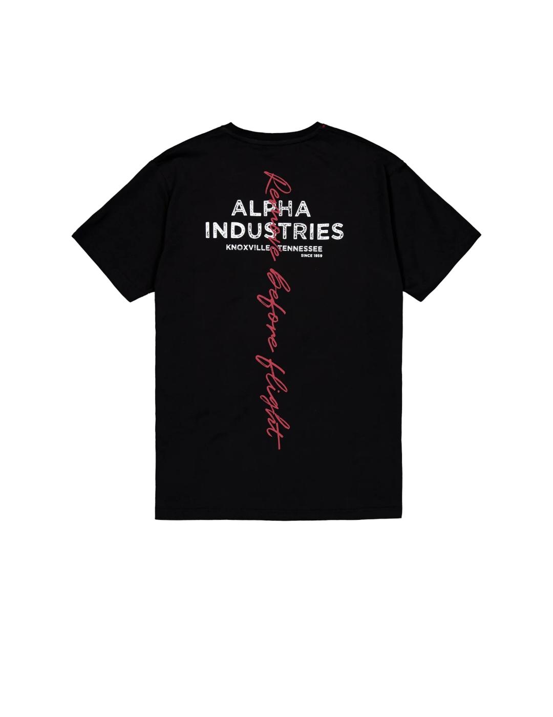 ALPHA CAMISETA NEGRA SIGNATURE PRINT
