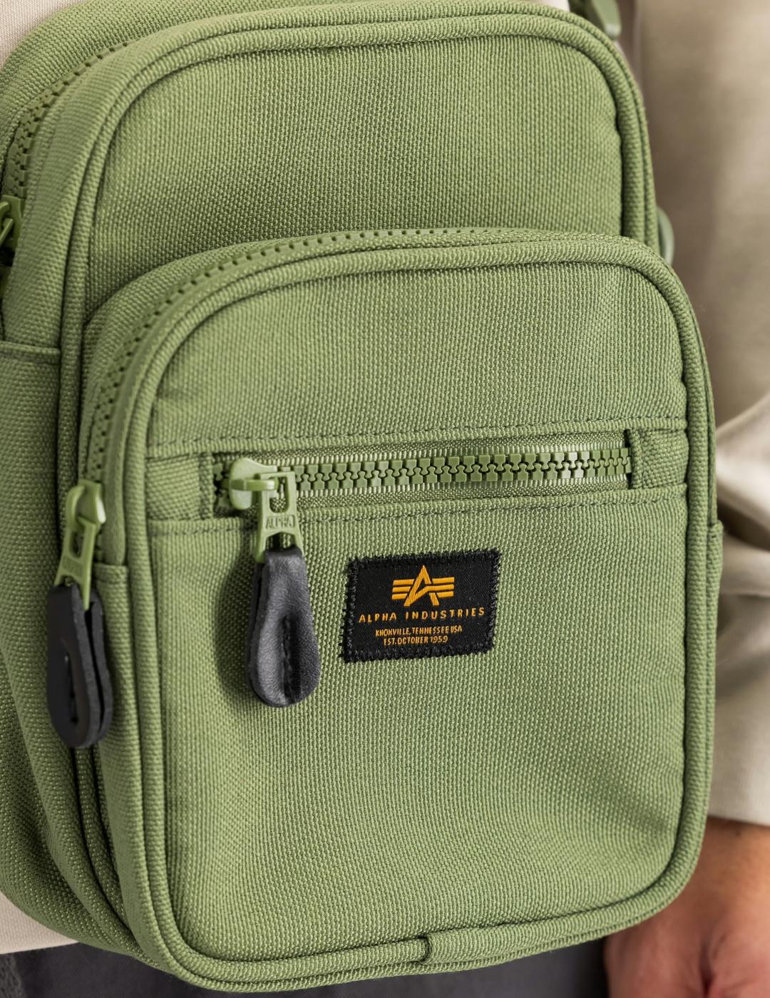ALPHA BANDOLERA VERDE LABEL MESSENGER