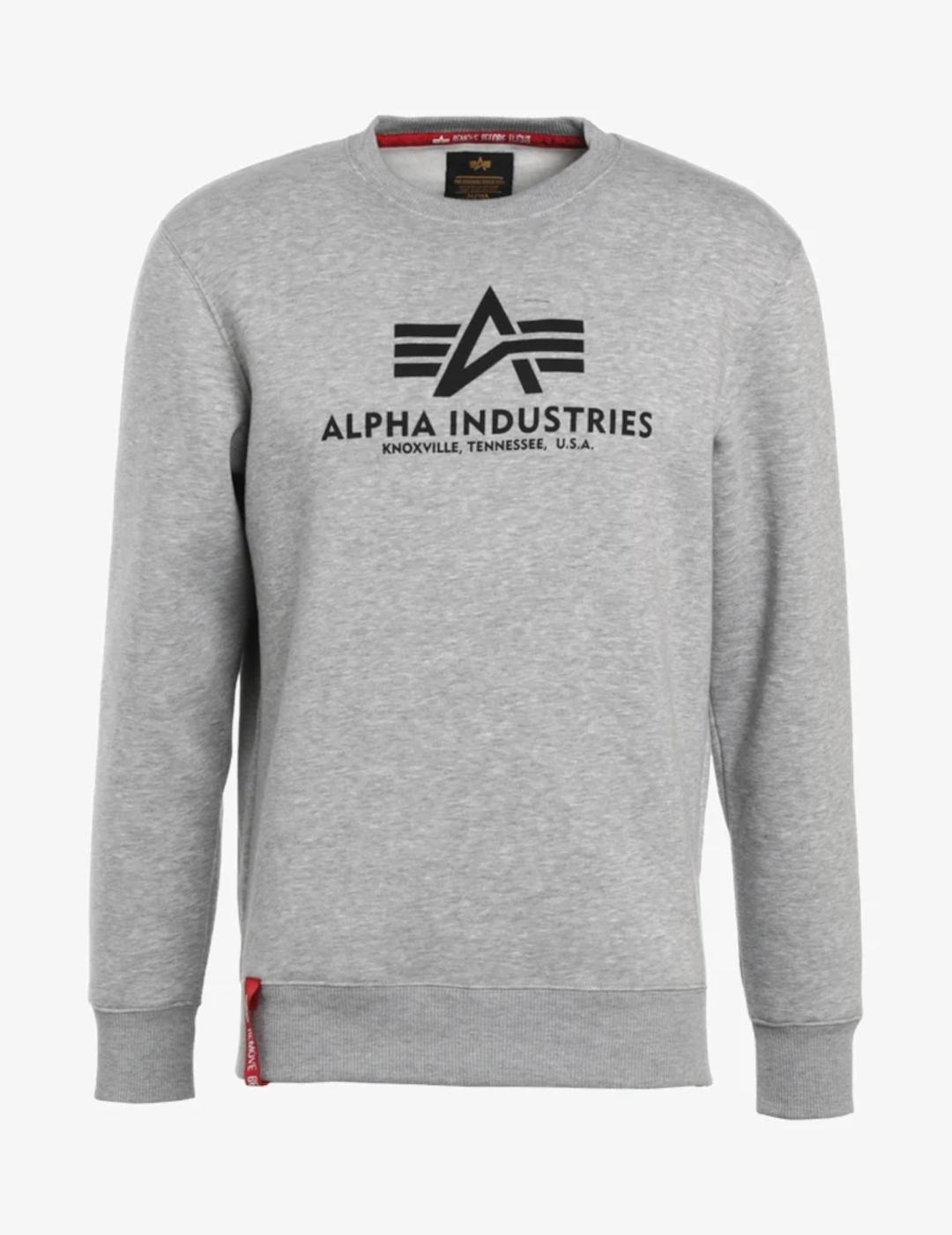 ALPHA SUDADERA GRIS BASIC