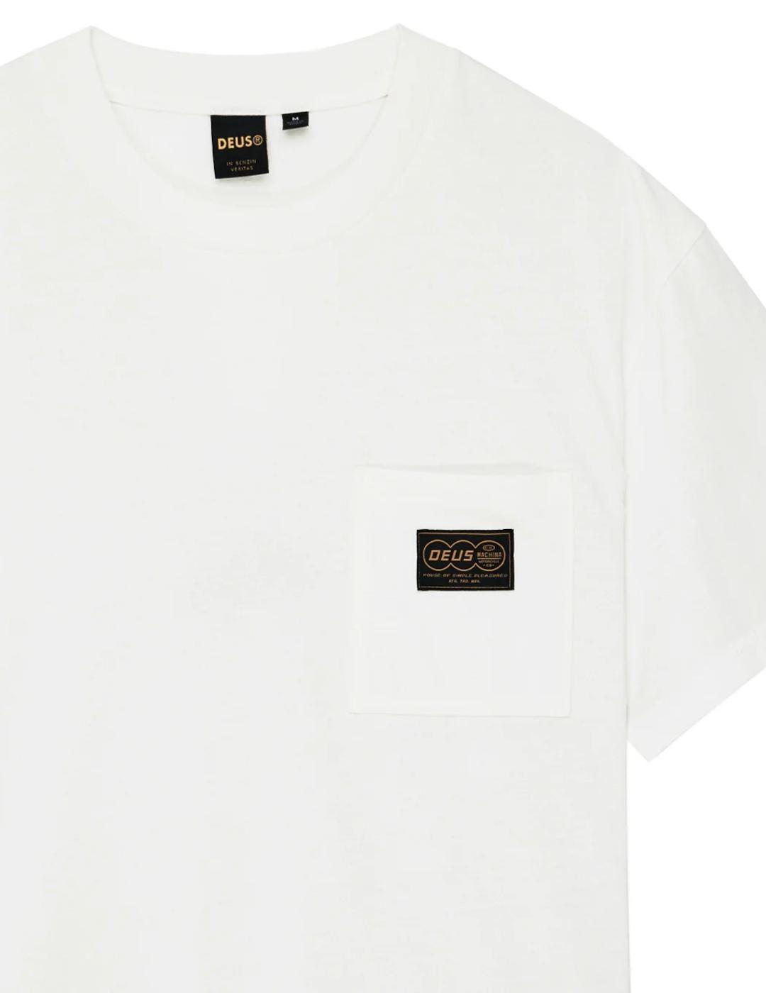 DEUS CAMISETA BLANCA TERRACE POCKET