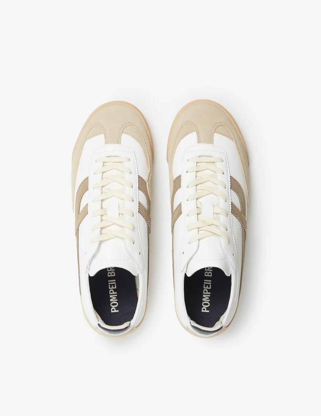 ZAPATILLAS POMPEII KITE LEATHER ECRU KHAKI