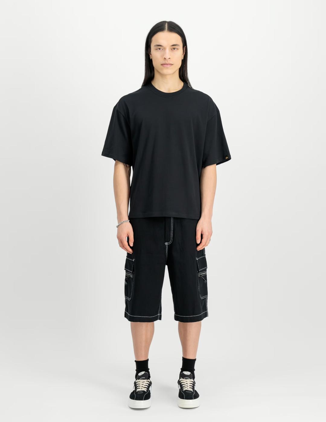 ALPHA CAMISETA NEGRA ALOHA FLOWER