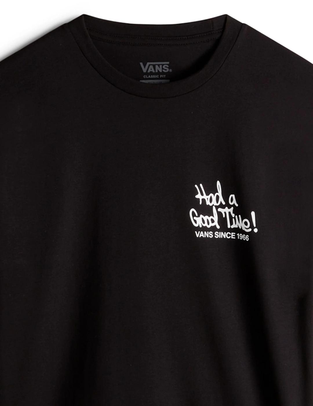 VANS CAMISETA NEGRA GOOD TIMES