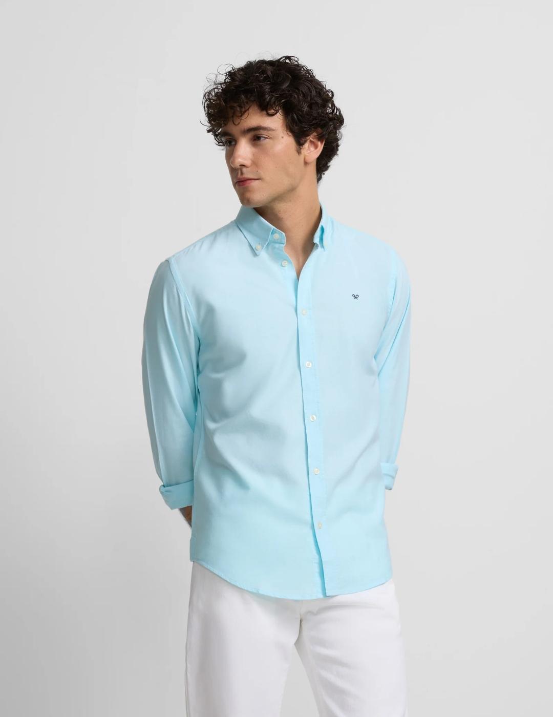 SILBON CAMISA AGUAMARINA OXFORD