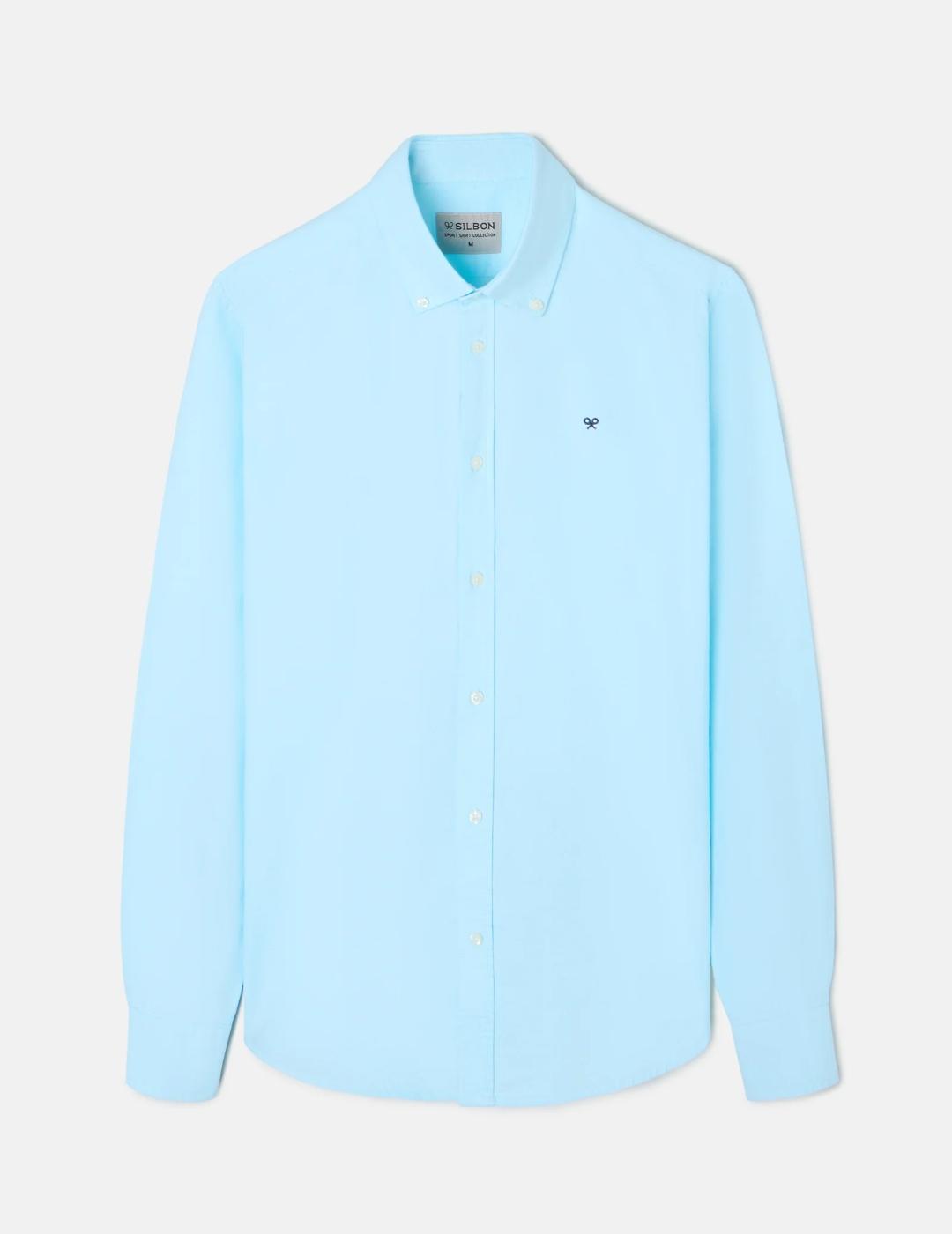SILBON CAMISA AGUAMARINA OXFORD