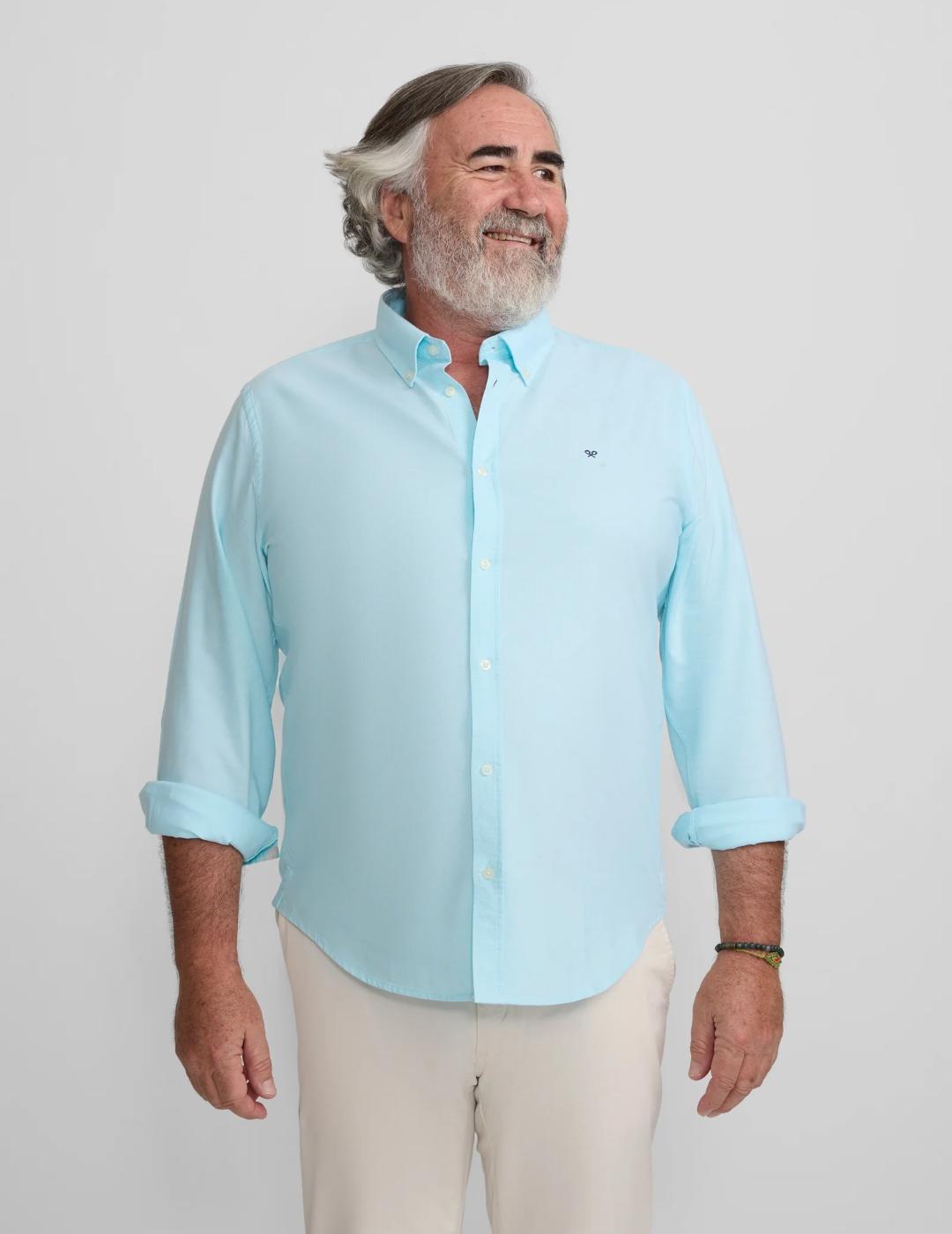 SILBON CAMISA AGUAMARINA OXFORD