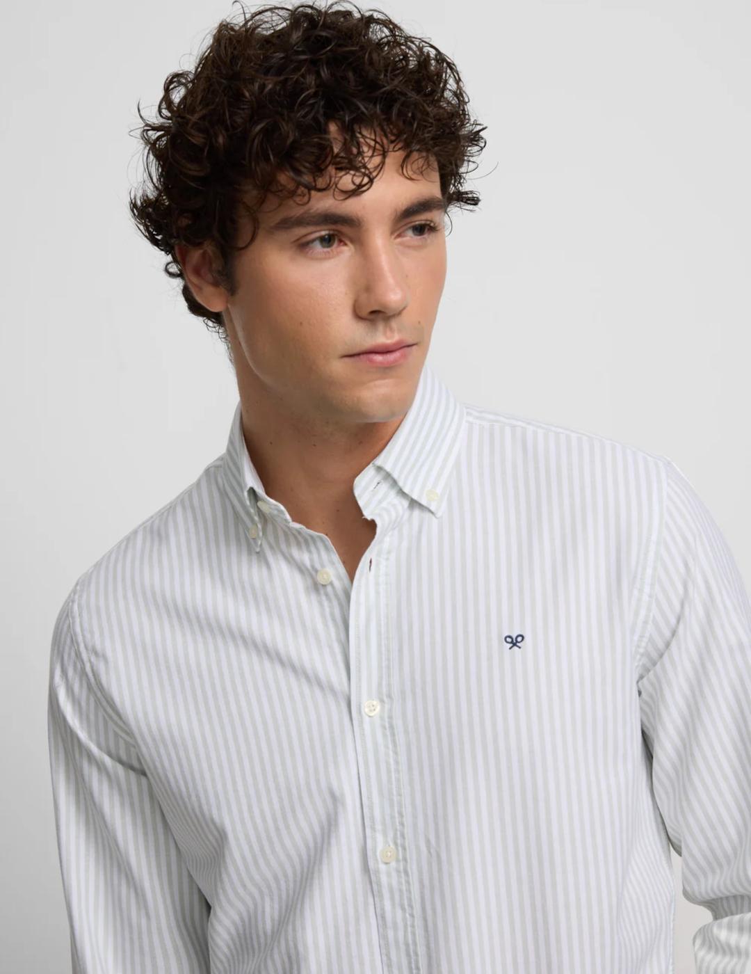 SILBON CAMISA RAYAS VERDE