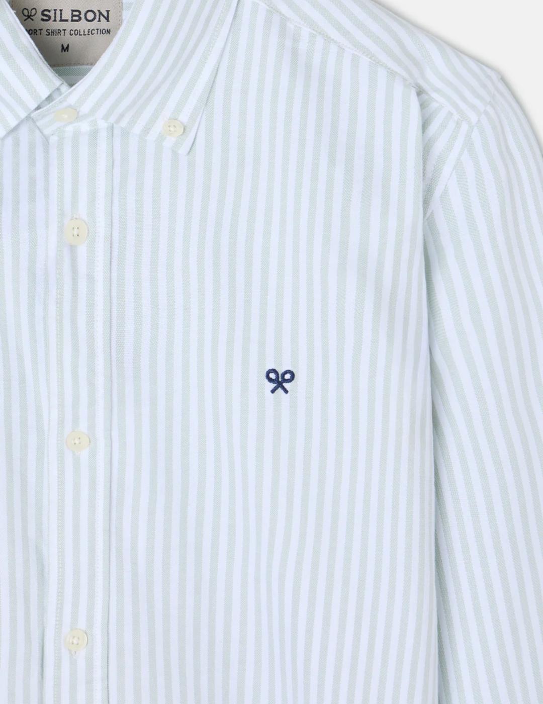 SILBON CAMISA RAYAS VERDE
